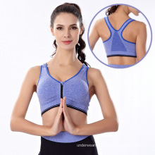 Seamless Zipper Fitness Sports Yoga Bra Racerback Sports Bra